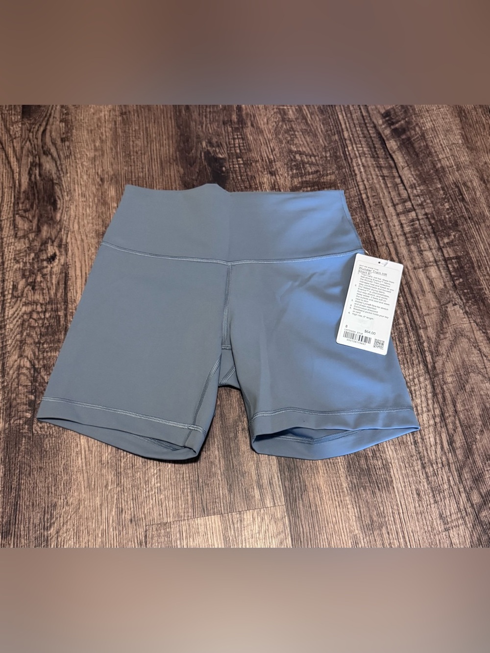 Lululemon Wunder Train High Rise Short 6” - Steel Blue